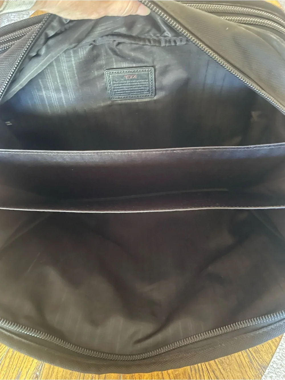 Tumi Black Nylon Laptop Briefcase with Shoulder Strap
